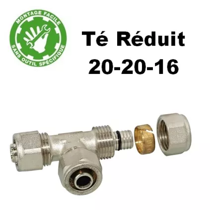 Té REduit Raccord multicouche et tous les tubes multiocuche