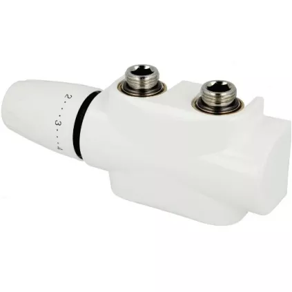 Kit Robinetterie Equerre 1/2 DESIGN Blanc HEIMEIER Multilux ECO-BRICOLAGE.COM