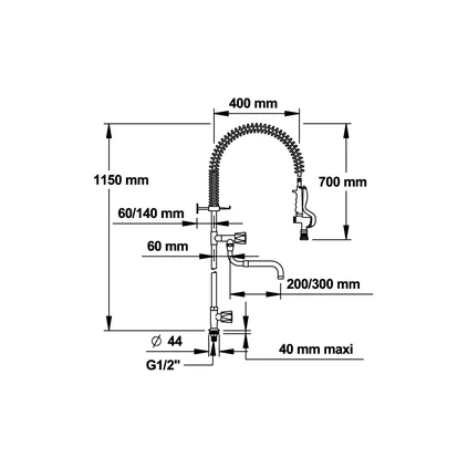 Robinetterie MAESTRO Pilier Monotrou Sur plage Avec Remplissage