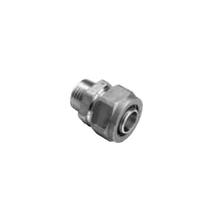 Raccord Nickel à compression PER D20-25 26x34 , raccord per doirt chr