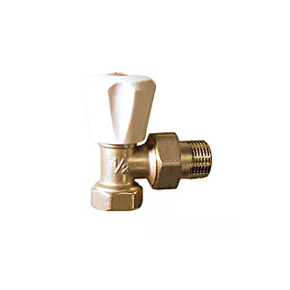 Robinetterie de radiateur équerre nikel simple réglageet tous les rac