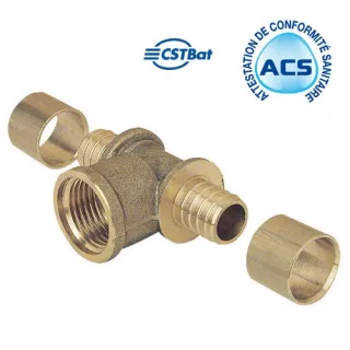 Té Per à glissement taraudage Femelle ECO-BRICOLAGE