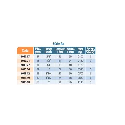 Raccord Droit SR REXUO Male Série FER