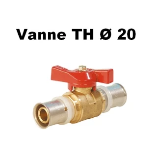 Vanne Boisseau Sphérique Multicouche TH 20 pour tube multicouche