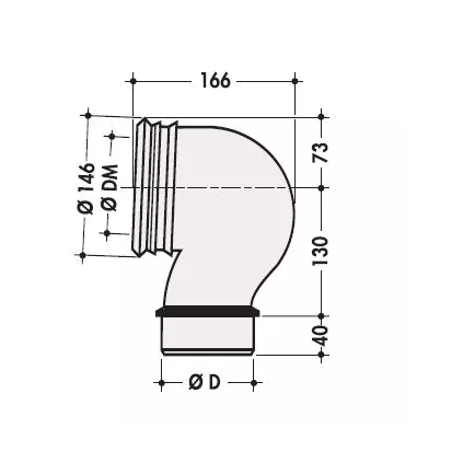 Pipe de WC à sortie Vertical CWP33 NICOLL