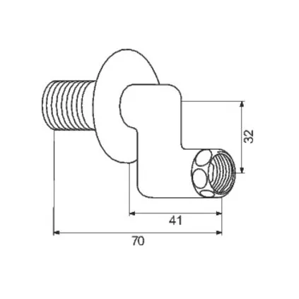 Raccord excentré 30mm M3/8 F 1/2