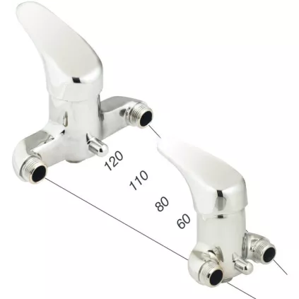 Mitigeur douche - Entraxes spéciaux de 60 à 135 mm