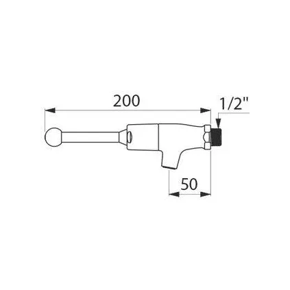 Robinet temporisé lavabo mural Tempostop à levier
