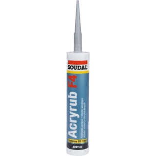 Mastic acrylique Acryrub F4 Blanc 300ML SOUDAL - eco-bricolage