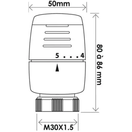 Tête Thermostatique Dilatation Liquide VT0.4