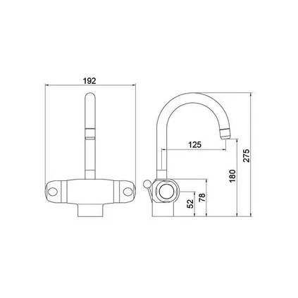 Mitigeur lavabo haut Thermo-clinic