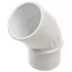 Coude PVC Blanc 45° MF NICOLL - eco-bricolage