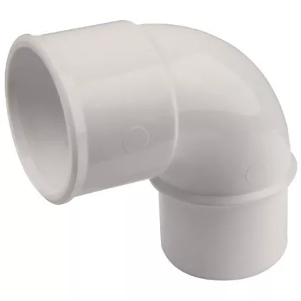 Coude PVC Blanc 87°30 MF NICOLL - eco-bricolage