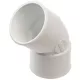 Coude PVC Blanc 45° FF NICOLL - eco-bricolage