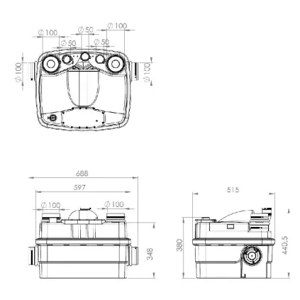 Sation de relevage Sanicubic 2 PRO SFA