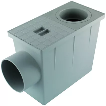 Regard de descente Eau Pluviable Gris 80/100 et tous les accessoires de gouttières PVC ECO-BRICOLAG