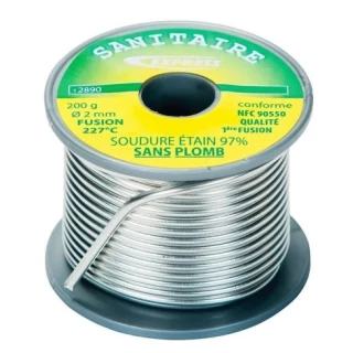 Rouleau Fil Etain D 2mm 97 % 200 Gr GUILBERT EXPRESS 2890, Rouleau Fi