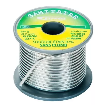Rouleau Fil Etain D 2mm 97 % 200 Gr GUILBERT EXPRESS 2890