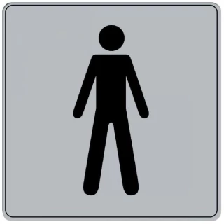 Plaque signalétique Série ISO 7001 Toilettes Homme ECO-BRICOLAGE