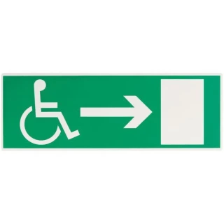 Panneaux d'évacuation - Secours - Sortie Handicapé Droite ECO-BRICOLA