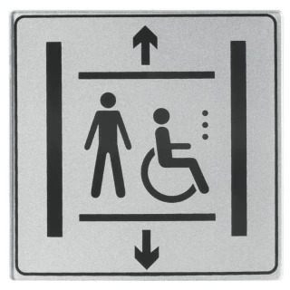Plaque signalétique Série ISO 7001 Toilettes Handicapé