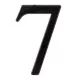 Chiffre 7 adhésif en nylon noir en relief sans fond. ECO-BRICOLAGE