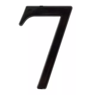 Chiffre 7 adhésif en nylon noir en relief sans fond. ECO-BRICOLAGE