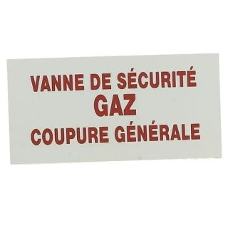 Etiquette Vanne De sécurité Gaz Coupure Générale , Etiquette vanne ga