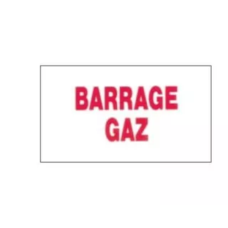 Etiquette Barrage Gaz ECOBRICO et toute la signalisation chaufferie g