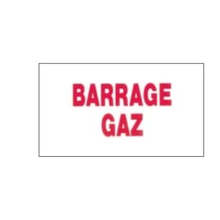 Etiquette Barrage Gaz ECOBRICO et toute la signalisation chaufferie g