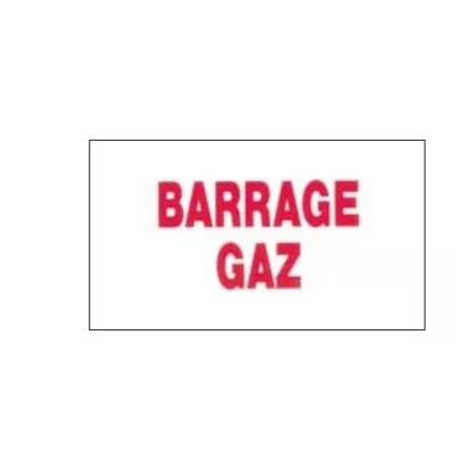 Etiquette Barrage Gaz ECOBRICO et toute la signalisation chaufferie gaz