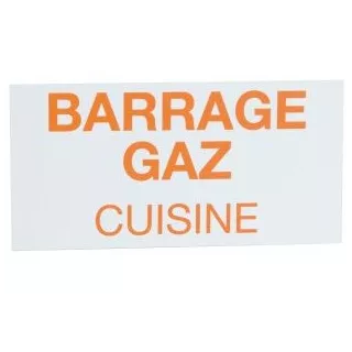 Etiquette Barrage Gaz Cuisine ECOBRICO et tous les accessoires de cha