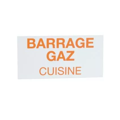 Etiquette Barrage Gaz Cuisine ECOBRICO et tous les accessoires de chaufferie gaz