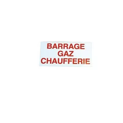 Etiquette Barrage Gaz Chaufferie ECOBRICO