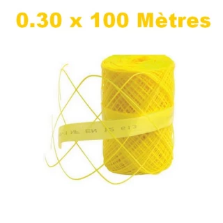 Grillage Avertisseur Jaune 0.30Ml 100 mètres pour tuyau gaz