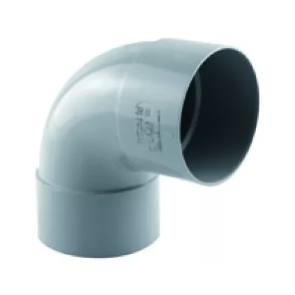 Coude descente PVC D80 87° FF Gris ECOBRICO