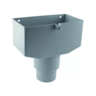Collecteur Pluvial PVC Gris 80/100 mm pour gouttière
