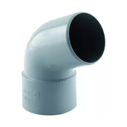 Coude descente PVC D80 67/30° MF Gris et tous les accessoires de decente gouttière Gris à coller