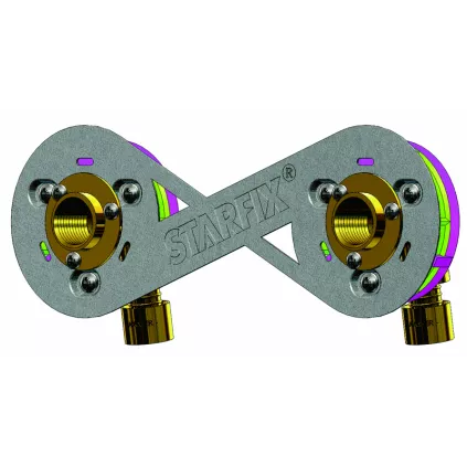 STARFIX- Kit Fixation Robinetterie Douche Glissement D12 ECO-BRICOLAGE