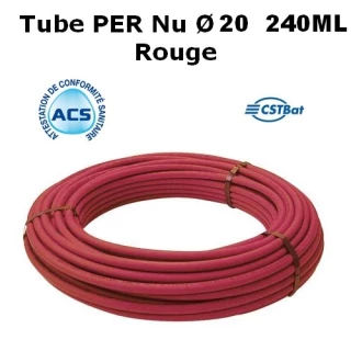Tube PER Nu 20 Rouge 240 ML SOMATHERM pour chauffage