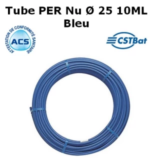 Tube PER Ø 25 Bleu 10M SOMATHERM