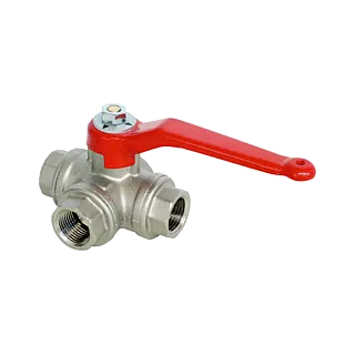 Vanne 1/4 de tour 3 Voies 1 FFFpour arrosage, plomberie ou chauffage