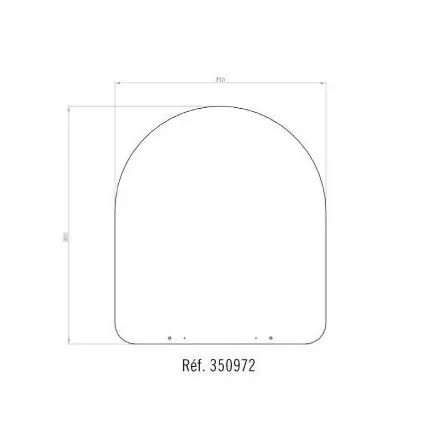 Plaque de Protection Plancher Arrondi 71x80 Noir