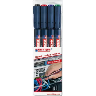 Lot de 4 Marqueurs de Cable EDDING - eco-bricolage