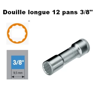 Douille longue Profil UD 3/8 Diamètre 10mm