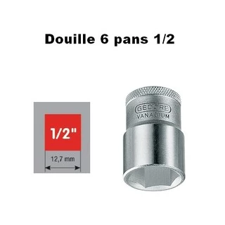 Douille 6 pans 1/2 Diamètre 9mm