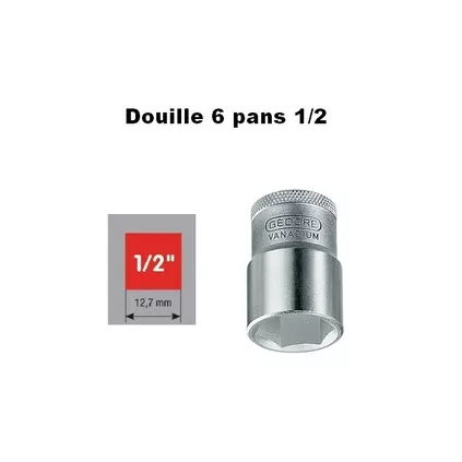 Douille 6 pans 1/2 Diamètre 36mm