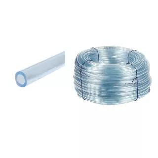 Tuyau Souple Clair Ø 25x34 Longueur 25 Mètres pour eau, air, hydrocar