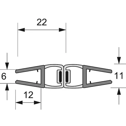 Joint Magnétique Paroi 6mm HUPPE ARENA 041104034