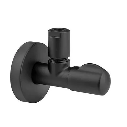 Robinet D'arrêt Sous Evier Noir Mat 1/2M - eco-bricolage